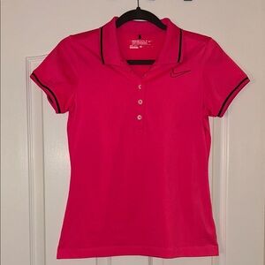 Nike Women's Bright Pink Button Down Shirt